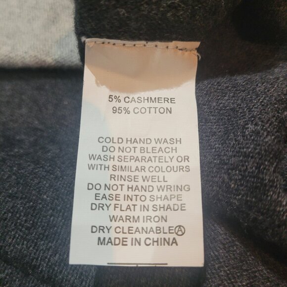 Zaket & Plover Whirlwhind Sweater Size XS Grey and Blue Cashmere Cotton Blend - Picture 7 of 12